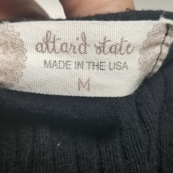 Altar'd State Women's Cropped Black Top Hippie Y2K Sz M - Picture 4 of 6